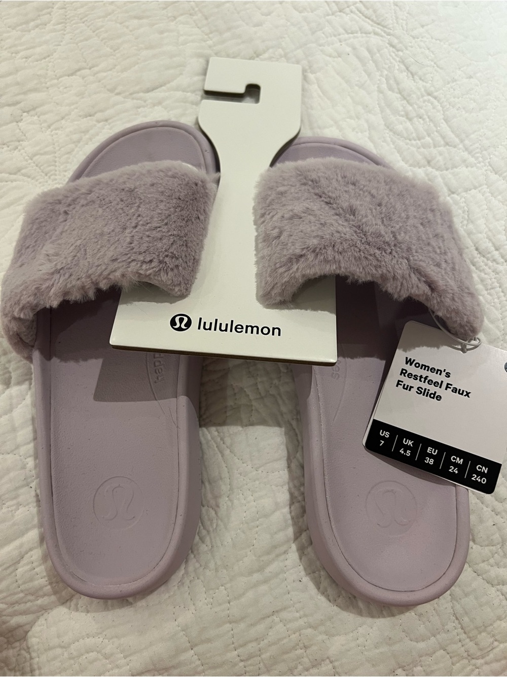 Lululemon Women's Restfeel Faux Fur Slide - Lavender